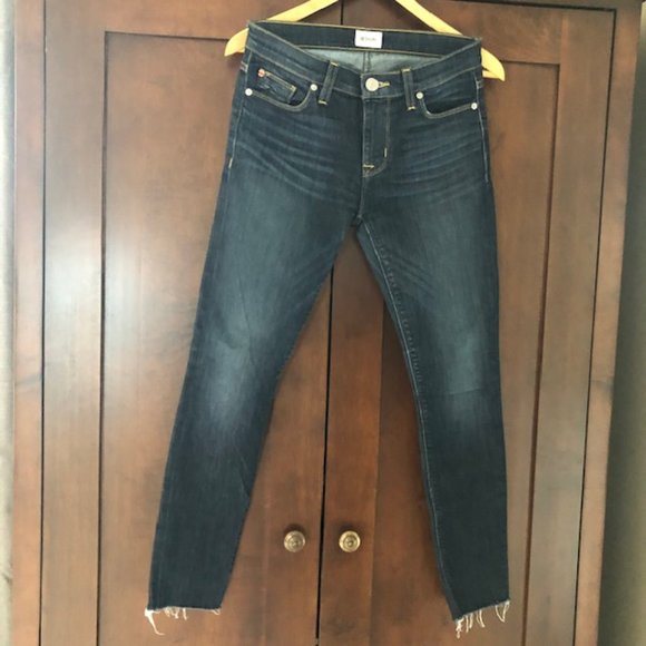 Hudson Nico Midrise Skinny Ankle Length Jeans with Raw Hem, Size 26 - Picture 10 of 15